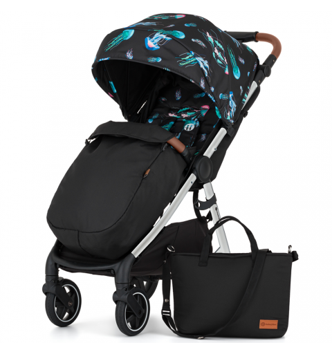 Petite&Mars Royal3 Silver - wózek spacerowy z dobrą amortyzacją | Jellyfish